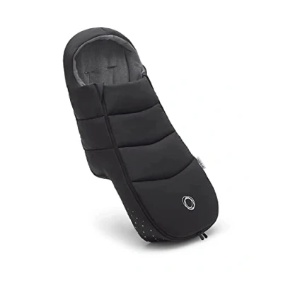Abbildung von Bugaboo Ganzjahres Fußsack, unverzichtbares Kinderwagen Zubehör für jede Jahreszeit, wasserdichter und atmungsaktiver Fußwärmer, Midnight Black