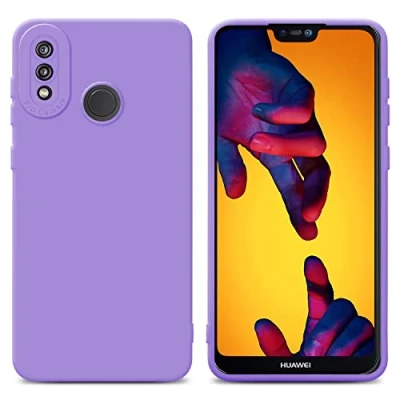 Abbildung von Cadorabo Hülle kompatibel mit Huawei P20 LITE 2018 NOVA 3E Schutzhülle TPU Silikon Case Liquid Design Kameraschutz Slim Kratzfest Gummi für in Lila