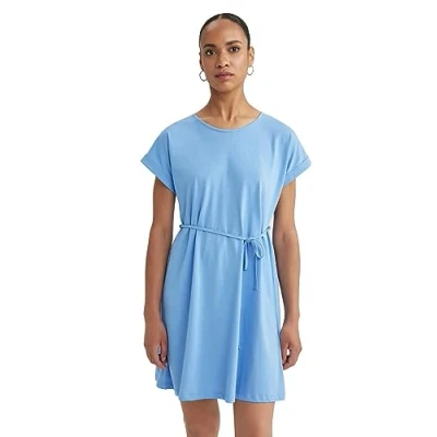 Abbildung von DeFacto Women&#039;s B0655AX Casual Dress, Blue, XXL