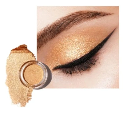 Abbildung von Oulac Glitzer Lidschatten Gold Hochpigmentierter Feine Textur Wasserfest &amp; Langlebig Metallisch schimmernde Finish Verblendbar Faltenfreies Augen Makeup Vegan 06g (17) Spiritual