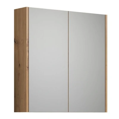 Abbildung von trendteam smart living Spiegelschrank Spiegel Badezimmer Touch Aufbaumaß (BxHxT) 69 x 70 15 cm Farbe Artisan Eiche mit Weiß 210240507