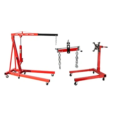 Abbildung von Herkules Werkzeuge Werkstattkran 2000 kg + Motorheber 1500 LBS Positionierer Motorständer Motorhalter 567