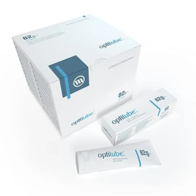 Abbildung von OptiLube Tuben (113g x12) Steriles Gleitgel in 5g, 42g, 82g und 113g Tuben, wasserlöslich mit einfacher Klappkappe