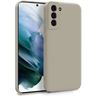 Abbildung von MyGadget Hülle für Samsung Galaxy S21 Zweilagige Handyhülle mit Kameraschutz Cover Innenfutter &amp; Silikon außen Grau