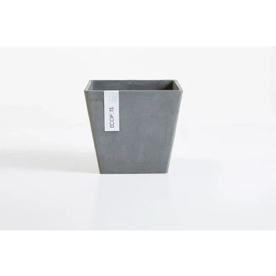 Abbildung von Ecopots Rotterdam quadratisch 20 cm grau Pflanze/Blumentopf