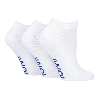 Abbildung von IOMI 3er Pack Baumwolle Ohne Gummi Kurz Sneaker Diabetiker Socken (39/42, White (Trainer))