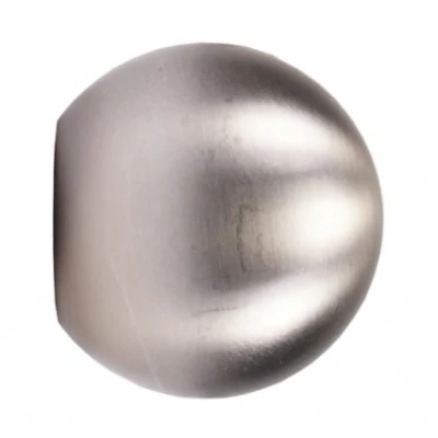 Abbildung von Endstück Kugel in Edelstahl Optik für 16 mm Ø Gardinenstangen Set 2