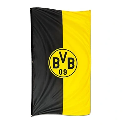 Abbildung von BVB Fahne Hissfahne im Hochformat (100x200 cm) (Packung, 1 St., Fahne)