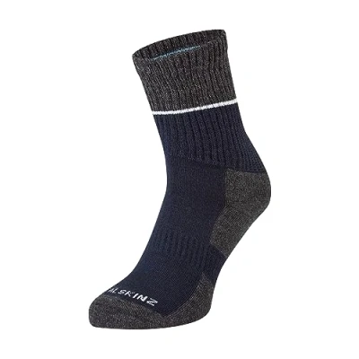 Abbildung von Sealskinz Thurton Solo QuickDry Mid Length Sock Navy/Grey Marl/Cream S