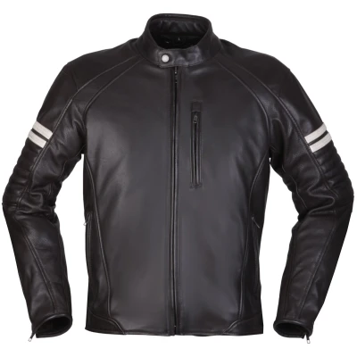 Abbildung von Modeka August 75 Lederjacke Herren (schwarz/weiß), XL