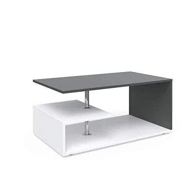 Abbildung von Vicco Couchtisch Guillermo, Weiß/Anthrazit, 91 x 41 cm