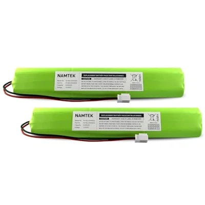 Abbildung von 2X Namtek Ersatzakku für Velux Solarfenster &amp; Dachfenster Rolladen Akku Ersatz 10.8V, 2200 mAh, NiMH mit Kabel und Stecker 946933, 946930, 946987, 846933
