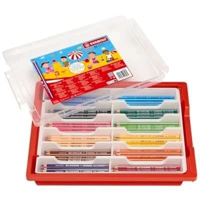 Abbildung von STABILO Buntstift Trio dick Dreikant 96er Box 12 Farben