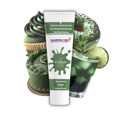 Abbildung von Dekozauber24 Lebensmittelfarbe Gel, Grasgrün, vegan, zuckerfrei, 30g, Tube für Fondant, Marzipan, Buttercreme, Getränken uvm. Backzubehör Tortendekoration