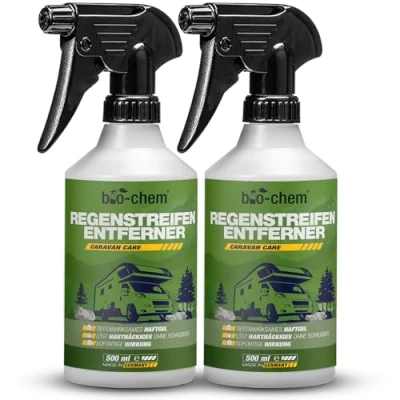 Abbildung von bio chem Regenstreifen Entferner für Wohnmobil, Caravan, Boot 2X 500 ml Tiefenwirksames Haftgel entfernt mühelos hartnäckige Verschmutzungen Made in DE