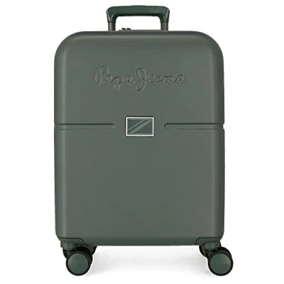 Abbildung von Pepe Jeans Accent Green Kabinenkoffer 40 x 55 20 cm starres ABS integrierter TSA Verschluss 37 l 3,22 kg 4 Doppelrollen Handgepäck