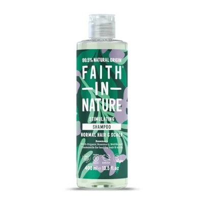 Abbildung von Faith In Nature Natürliches Rosmarin Shampoo, ausgleichend, vegan und tierversuchsfrei, ohne SLS oder Parabene, für normales bis fettiges Haar, 400 ml
