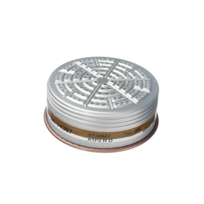 Abbildung von Dräger X plore Kombifilter 990 A1 P2 R D (EN 14387) Box mit 5 Stück Qualitätsfilter Drägerspezifischem Rundgewindeanschluss RD90 für eine Filterhalbmasken 4390 und 4790 sowie Halbmaske Combitox