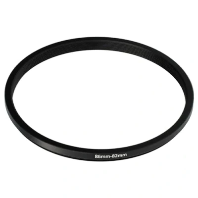 Abbildung von vhbw Step Down Ring Adapter von 86 mm auf 82 für Kamera Objektiv Filteradapter, Metall, Schwarz