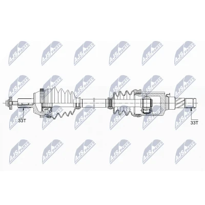 Abbildung von Antriebswelle NTY NPW ME 122