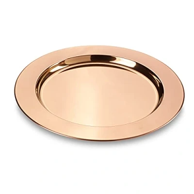 Abbildung von ECHTWERK Platzteller &quot;Shiny&quot;, (Set, 2 tlg.), Servierteller Set aus hochwertigem Edelstahl, Dekoteller, Ø 33,2 cm