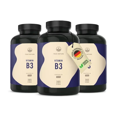 Abbildung von Vitamin B3 1095 Kapseln Vegan TRUE NATURE St