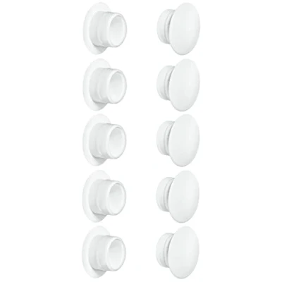 Abbildung von cyclingcolors 10x Abdeckkappen Kunststoff Blindbohrung Stopfen Blindstopfen Abdeckung Möbel (Ø12mm/weiß RAL 9010)