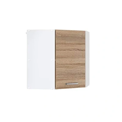 Abbildung von Vicco Hängeschrank R Line, Sonoma/Weiß, 57 cm Eckhängeschrank mit Tür