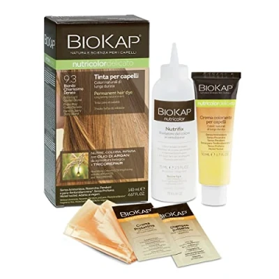 Abbildung von BIOKAP Nutricolor Delicato, 9.3 Haarfarbe, sehr hellblond, goldfarben, ohne Ammoniak, macht das Haar weich und glänzend, Haarfarbe mit natürlichen Farben, 140 ml