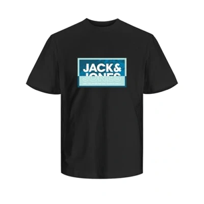 Abbildung von JACK&amp;JONES JUNIOR Jungen JCOLOGAN Sommer Print Tee Crew FST JNR T Shirt, Black, 152 cm