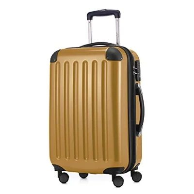 Abbildung von HAUPTSTADTKOFFER Alex Handgepäck, 55 x 38 23 cm, TSA, 4 Rollen, 42 Liter, Reisekoffer, Hartschalenkoffer, Rollkoffer, Bordgepäck Koffer, erweiterbar, Herbstgold