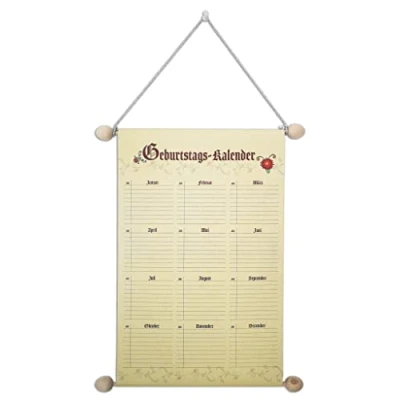 Abbildung von RNKVERLAG 2886 Geburtstags Kalender aus Elefantenhautpapier, 23 x 30 cm, 1 Stück