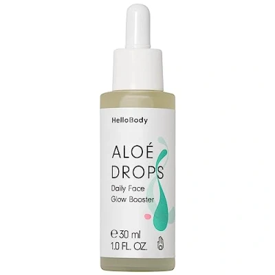 Abbildung von HelloBody ALOÉ Drops (30 ml) Gesichtsserum für normale und feuchtigkeitsarme Haut Tägliches Gesicht Glow Gesichtspflege mit pflanzlichem Squalan