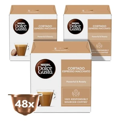 Abbildung von Nescafe Dolce Gusto Espresso Machiato, Cortado Kaffeekapseln (48 Kapseln, 48 Tassen)