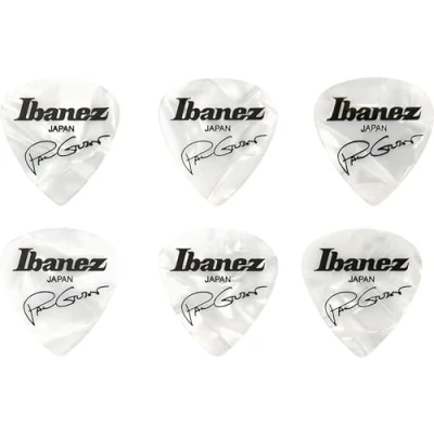 Abbildung von IBANEZ Picks Signature Series Paul Gilbert 6 Stück Pearl White 1,0mm heavy (B1000PG PW)