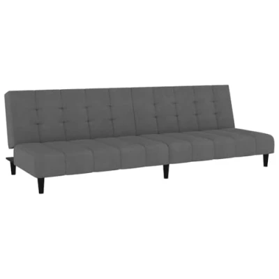 Abbildung von vidaXL Sofa Schlafsofa 2 Sitzer Dunkelgrau Samt
