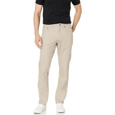 Abbildung von Amazon Essentials Herren 5 Pocket Stretch Twillhose, Sportlich Geschnitten (erhältlich in Big &amp; Tall), Stone, 33W / 32L