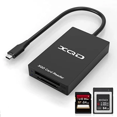 Abbildung von XQD Kartenleser USB C SD/XQD Kartenlesegerät 5Gbit/s Super Speed ​​Unterstützt Sony G/M Serie, Lexar 2933x/1400x Mark Karte, SD Karte für Windows/Mac OS, Typ Speicherkarte