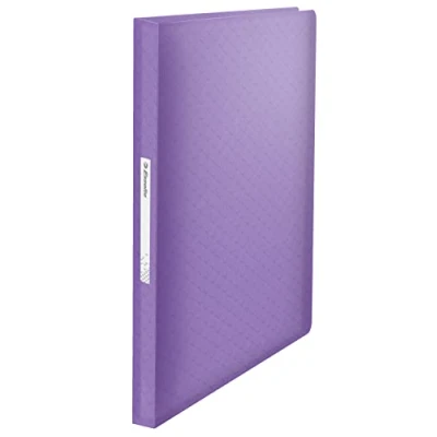 Abbildung von Esselte A4 Sichtbuch mit 80 Einsteckfächern, für 160 Blatt, zum Präsentieren, Aufbewahren oder zur Schreibtischorganisation, Prägemuster, Colour&#039;Breeze Serie, Lavendel, 628446