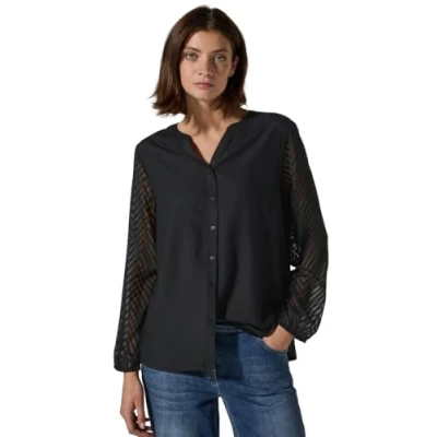 Abbildung von Cecil Struktur Bluse, Damen, Größe: XS, Schwarz