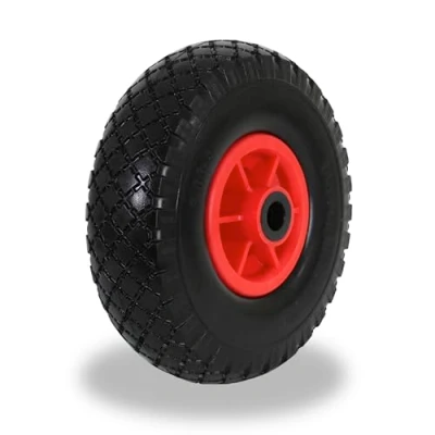 Abbildung von FROSAL Sackkarrenrad PU Rad Sackkarre 260 mm 3.00 4 Nabe 20mm/60mm Vollgummi Ersatzrad Bollerwagen pannensicher Reifen (1 Stück)