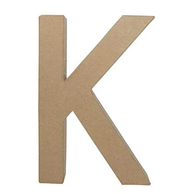 Abbildung von Décopatch AC404O Buchstabe &quot;K&quot; Fantasie aus Pappmaché, 5 x 22 30 cm, zum Verzieren, ideal für Ihre Wohndeko, Kartonbraun