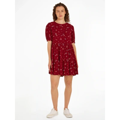 Abbildung von Tommy Jeans Blusenkleid &quot;TJW FLORAL TIERED ALINE DRESS&quot;, mit Blumenprint