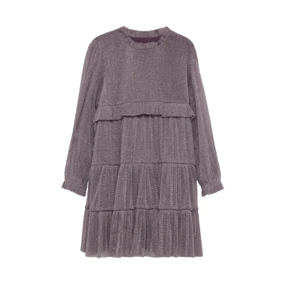 Abbildung von s.Oliver Gefüttertes Mesh Kleid mit Glitzergarn Flieder 104