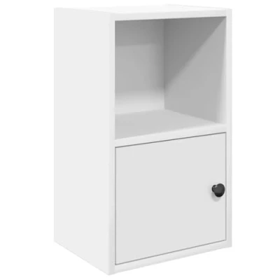 Abbildung von vidaXL Bücherregal Weiß 31x24x52 cm Holzwerkstoff, Bücherschrank, Lagerregal, Regal, Lagerschrank, Schrank, Aufbewahrungsschrank, Bücherständer