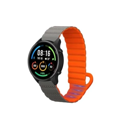 Abbildung von kwmobile Ersatzarmband kompatibel mit Xiaomi Mi Watch Color Sport / S1 Active Armband Fitnesstracker Silikon Band Magnetverschluss