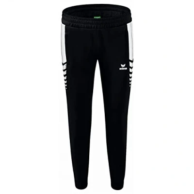 Abbildung von Erima Damen Six Wings funktionelle Trainingshose, schwarz/weiß, 44