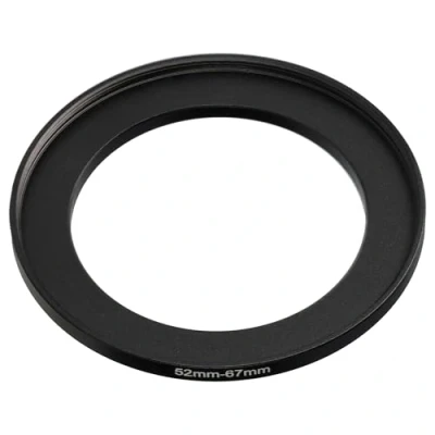 Abbildung von vhbw Step Up Ring Adapter von 52 mm auf 67 für Kamera Objektiv Filteradapter, Metall, Schwarz