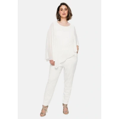 Abbildung von Sheego Jumpsuit, Damen, Größe: 46, Offwhite