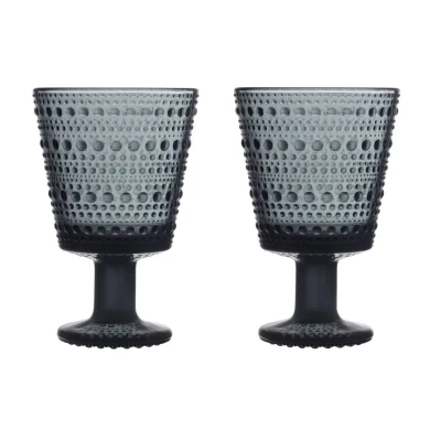 Abbildung von Iittala Gläser Kastehelmi Dunkelgrau 260 ml 2 Stück